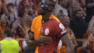 Galatasaray'ın yıldızı Victor Osimhen siftah yaptı! 8 dakikada 2 gol birden