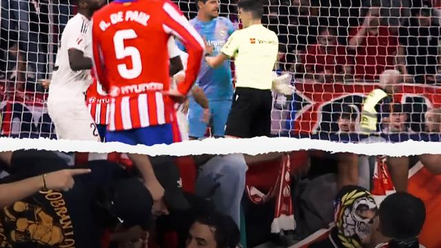 Atletico Madrid - Real Madrid derbisi çıkan olaylar nedeniyle durduruldu!