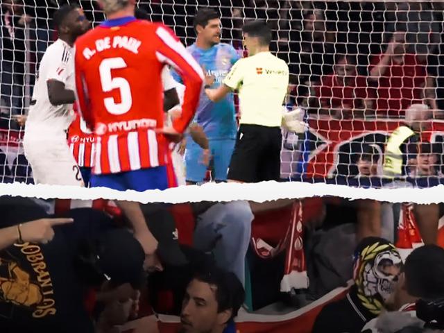 Atletico Madrid - Real Madrid derbisi çıkan olaylar nedeniyle durduruldu! İki takımın oyuncuları da soyunma odasına gönderildi