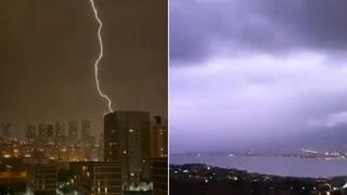 AKOM uyarmıştı! İstanbul'da gece gündüze döndü... Peş peşe düşen yıldırımlar kimseyi uyutmadı