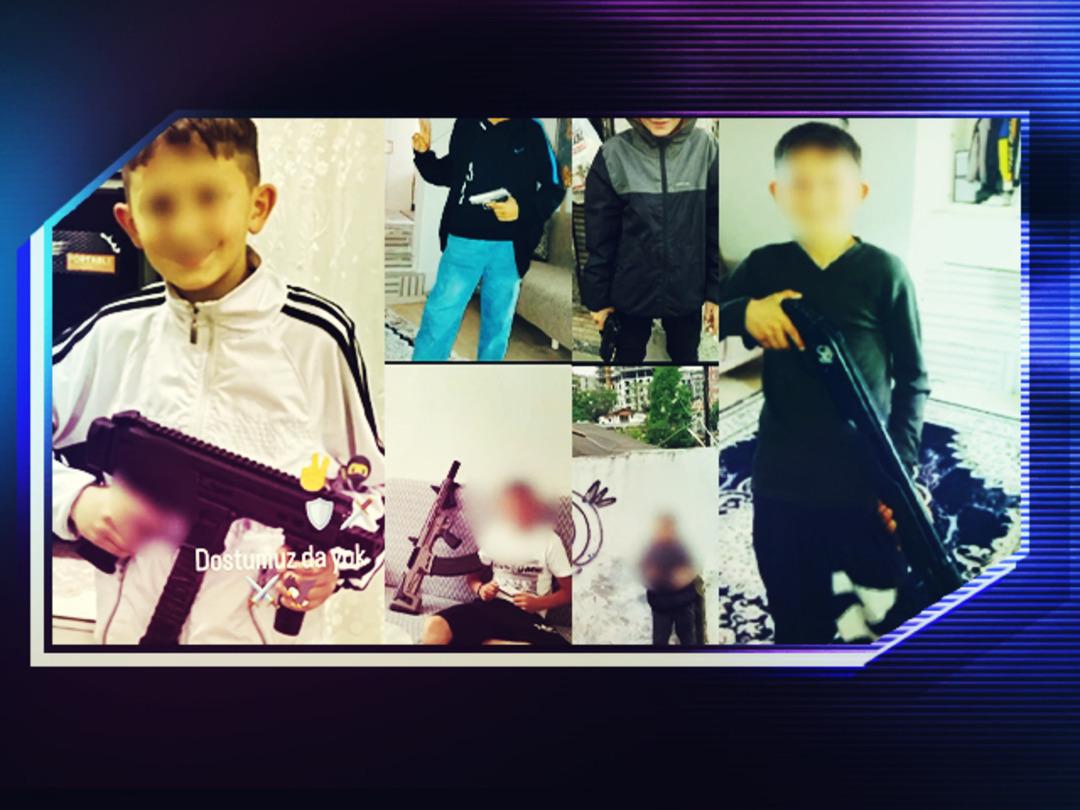 T&uuml;rkiye'deki yeni tehlike: Gangster akımı! 10 yaşlarındaki &ccedil;ocuk silahla paylaşım yapıyor, binlerce kişi beğeniyor