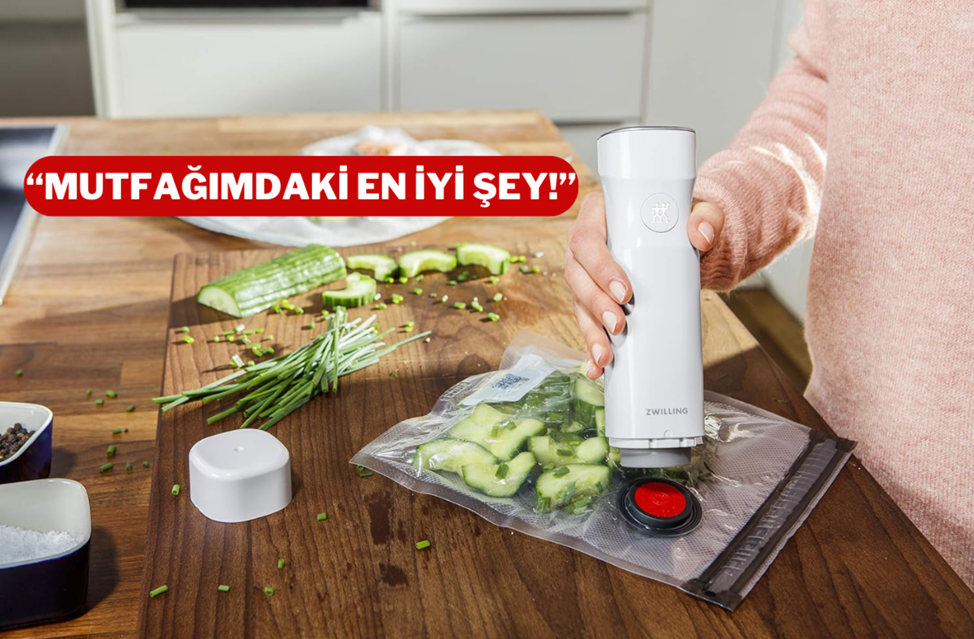 Yiyecekleriniz tazeliğini uzun süre korusun! Zwilling Vakum Pompası indirimde