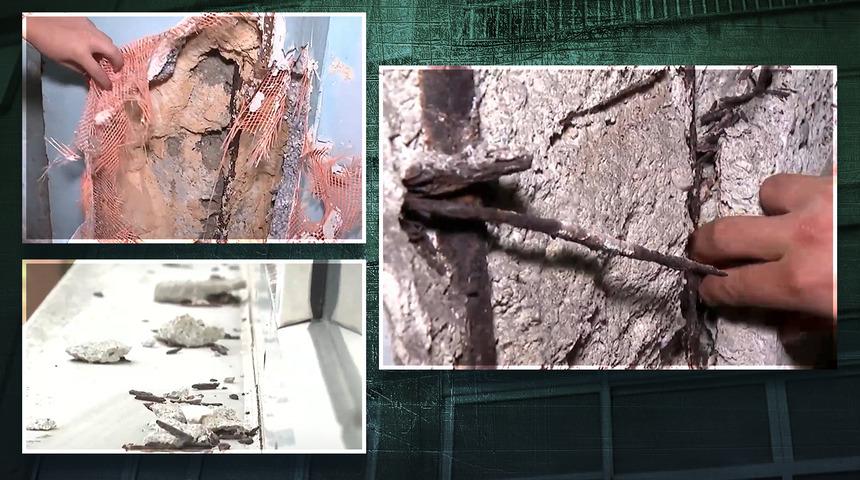 Facia 'Geliyorum' diyor! 15 yıldır su alıyor; kolonlar patlak, demirler paslı, duvar ve kirişler çatlak... Aynı mahallede harabeden hallice iki bina