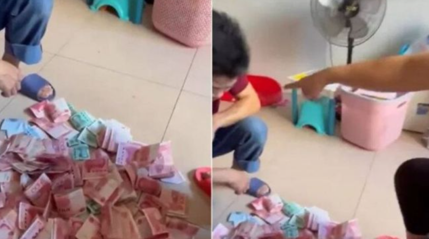 Başı ağrıdığı için ilaç içmek isteyen kadın kutudan öyle bir şey buldu ki... Kocası deste deste parayı böyle saklamış: "Hemen boşa"