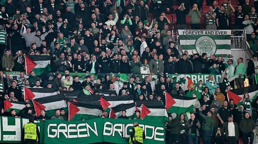 Celtic taraftarlarının İsrail'in saldırılarına tepkisi sürüyor