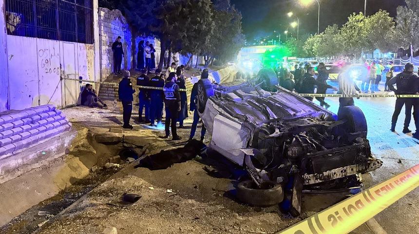 Gaziantep'te takla atan otomobilin sürücüsü hayatını kaybetti