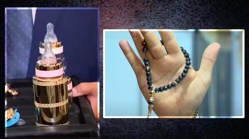 3 milyonluk altın biberon, 1 milyonluk pırlanta tespih... Birbirinden pahalı ürünler dikkat çekti