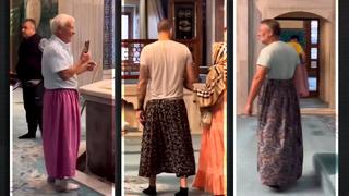 Turist erkeklerin giydikleri olay oldu! Görenler gözlerine inanamazken bazıları Edep sen ne güzel şeysin dedi