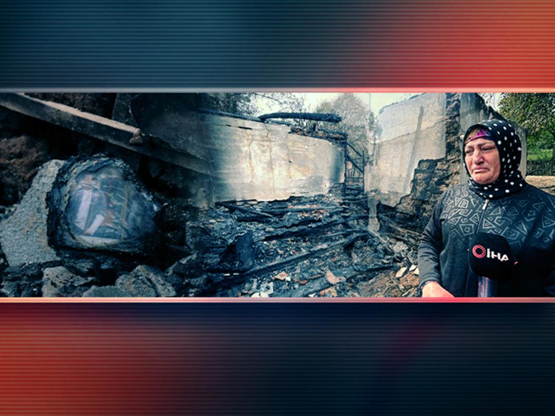 Acılı annenin feryatları y&uuml;rek burktu! Oğlunun hatıralarıyla yaşadığı evi g&ouml;zlerinin &ouml;n&uuml;nde k&uuml;l oldu