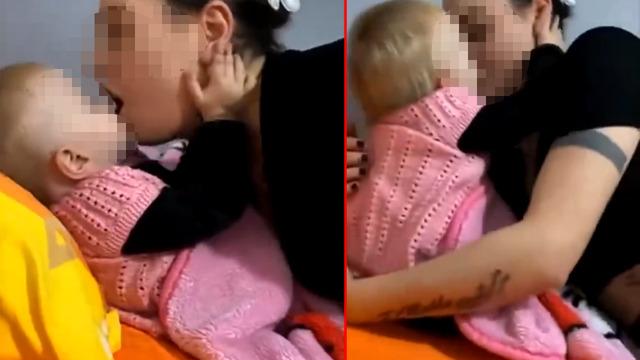 Bunun adı sevgi değil çocuk istismarı! Bebeği dudağından öpüp kaydetti, 'teyzesini yedi' diye paylaştı 