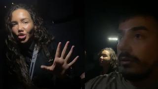 Korsan taksi ve yolcu kadın arasında tartışma çıktı... Dakikalarca kayıt altında çığlık çığlığa kavga ettiler