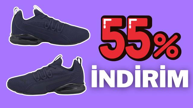 Fiyatı 1890 TL'ye düştü! Puma koşu ayakkabısında %55 indirim var