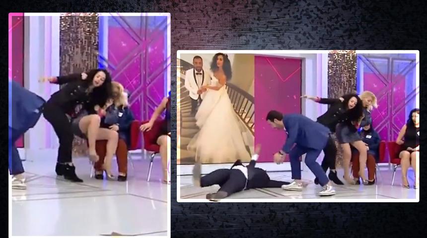 'Kocam da Kocam'ın Ahmet'i bayıldı! Songül Karlı dengesini kaybedip düştü... İnanılmaz anlar