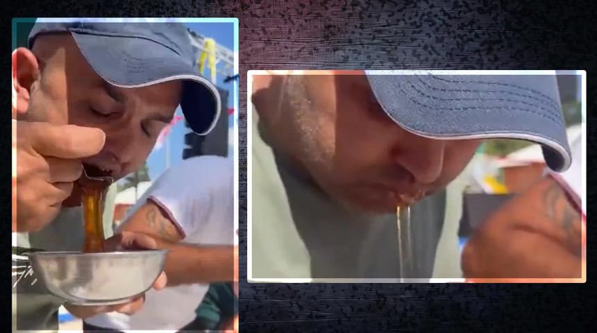 Antalya'da düzenlenen bal yarışmasında şaşırtan görüntü: 30 saniyede 1 kilo bal yedi!