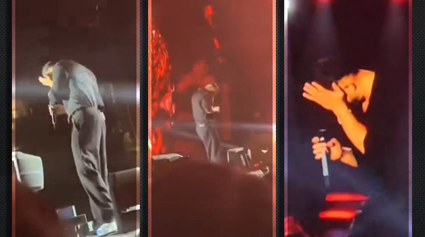 Murat Boz'un suratına çakmak fırlattılar! Şarkısına devam edemedi