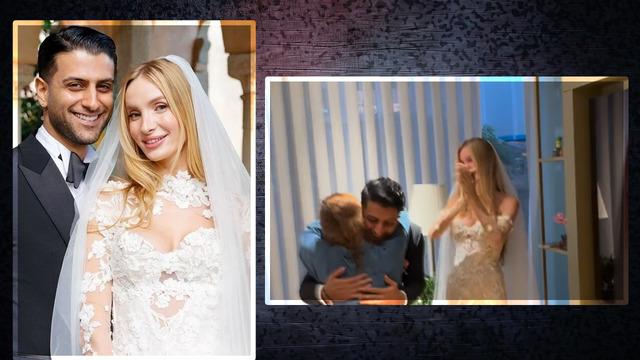 Reynmen ablası düğüne gelemediği için ağladı! Gelinlik ve damatlığı giyip evine gittiler