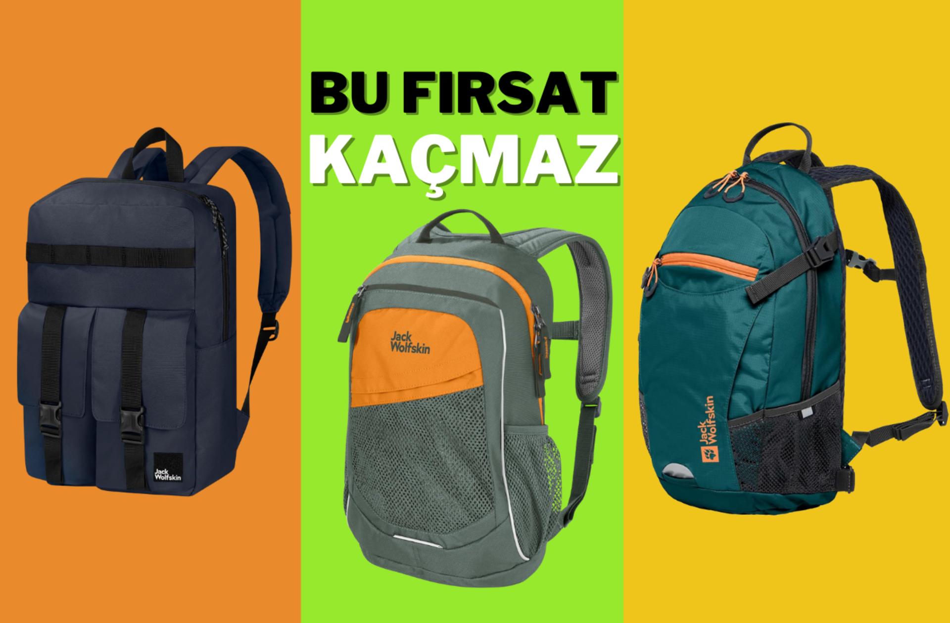 Dayanıklı, konforlu, su geçirmez! Jack Wolfskin sırt çantalarında %50'ye varan indirim