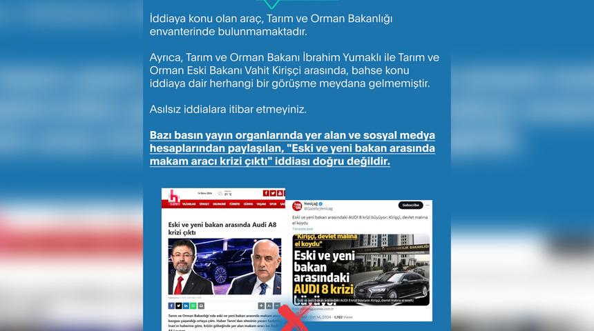 'Eski ve yeni bakan arasında makam aracı krizi çıktı' iddiası gündem oldu! DMM'den açıklama