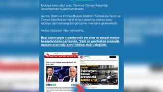 'Eski ve yeni bakan arasında makam aracı krizi çıktı' iddiası gündem oldu! DMM'den açıklama