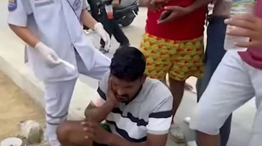 Karısına cinsel tacizde bulunduğunu söylediği sarhoş turisti tek yumrukla bayılttı! Ortalık bir anda karıştı