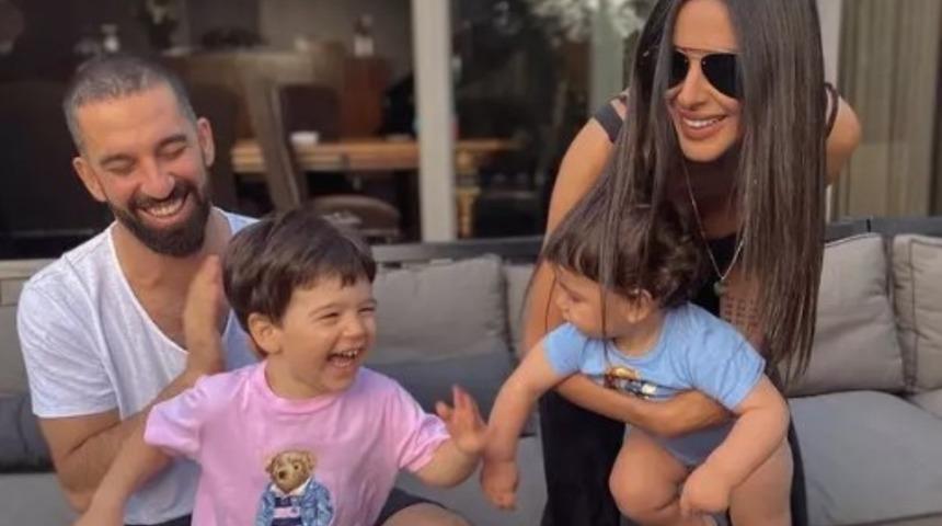 Arda Turan ve Aslıhan Doğan oğulları Hamza'nın doğum gününü kutladı! Devasa pasta gündem oldu