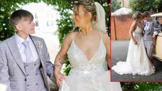 Düğün fotoğraflarını paylaştıktan sonra sosyal medyanın gündemine yerleştiler! Damat mı oğlu mu?