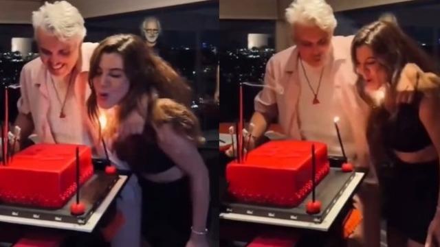 Doğum gününde korkutan kaza! Gökçe Bahadır pasta üflerken saçları yandı 