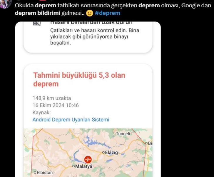 Malatya'daki depremden saniyeler önce... Telefonuna bakan paniğe kapıldı! Farklı illerden aynı anda deprem bildirimleri geldi G5