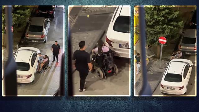 Sen misin yolumu kapatan dedi, elindeki çekiçle vurdukça vurdu! Aracın camlarını ve farlarını parçaladı