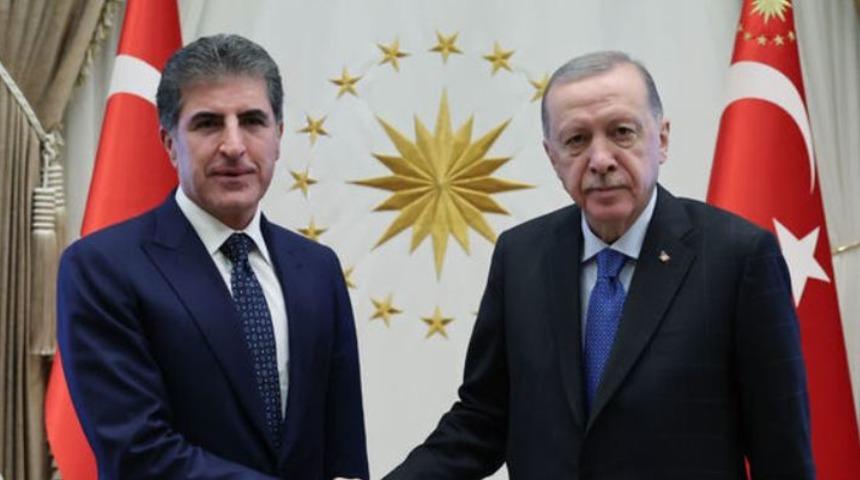 Cumhurbaşkanı Erdoğan, Neçirvan Barzani'yi kabul etti