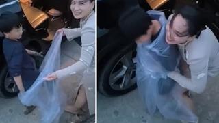 Çocuğunun halini görünce şaşkına döndü! Oğlunu çöp torbasına sararak arabaya bindirdi: O anlar sosyal medya kullanıcılarını ikiye böldü