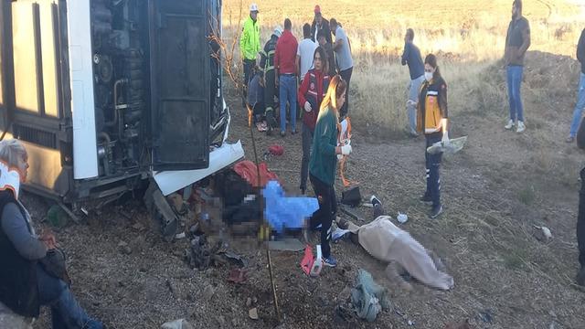 Aksaray'da otobüs kazası! 6 kişi öldü