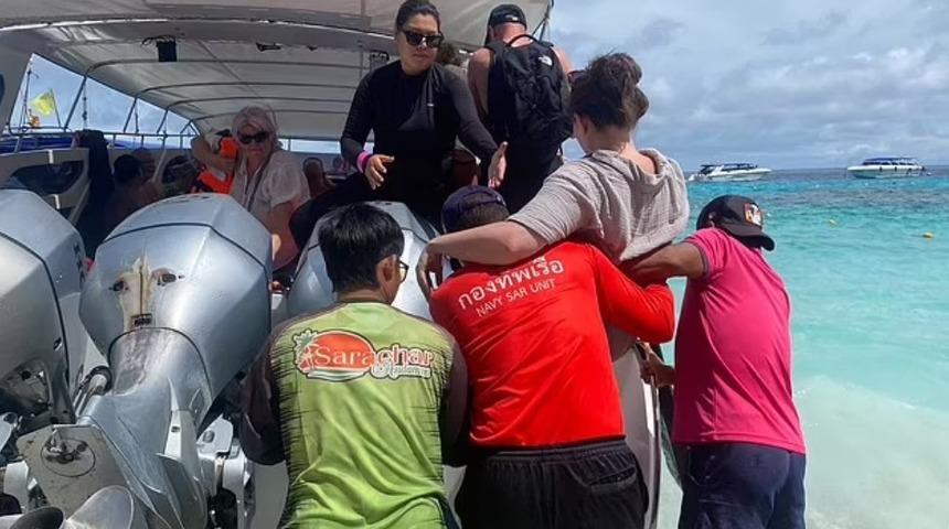 Tayland'ta İngiliz kadın kabusu yaşadı! Dalış yaparken bacağı sürat teknesinin pervanesine sıkıştı... Deniz bir anda kana bulandı