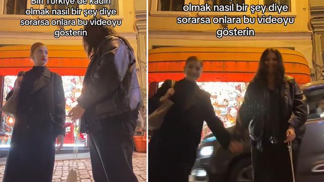 Sokakta video çekerken taciz edildikleri anları gösterdiler