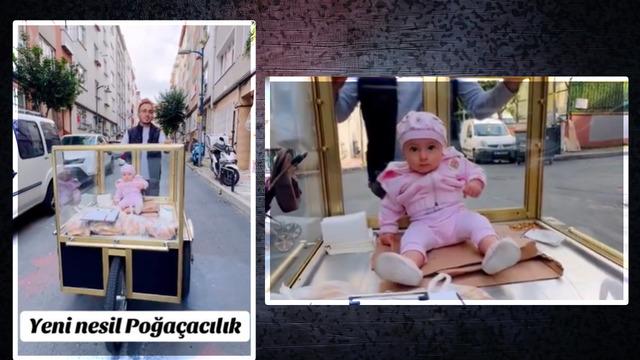 Baba mesleğine kundakta başladı, bazı günler birlikte çalışıyorlar! Annesinin yaptığı poğaçayı sattırıyor