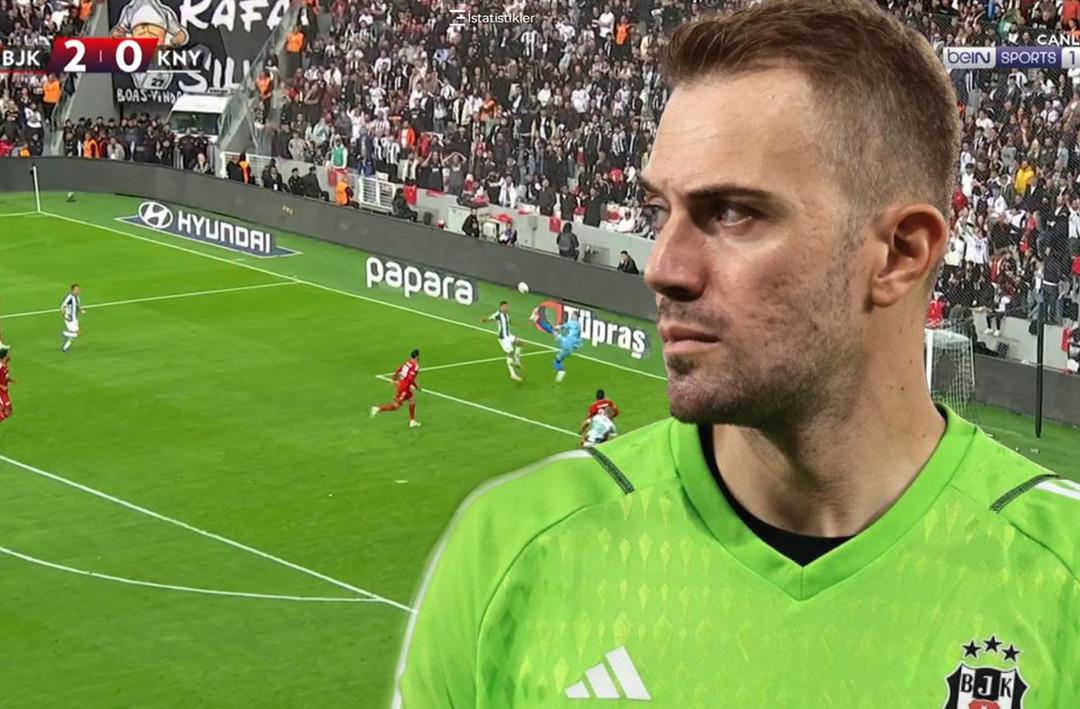 Yeşil sahalarda ender g&ouml;r&uuml;lecek olay! "Beşiktaş kalecisi Mert G&uuml;nok, Kung Fu yaptı!"