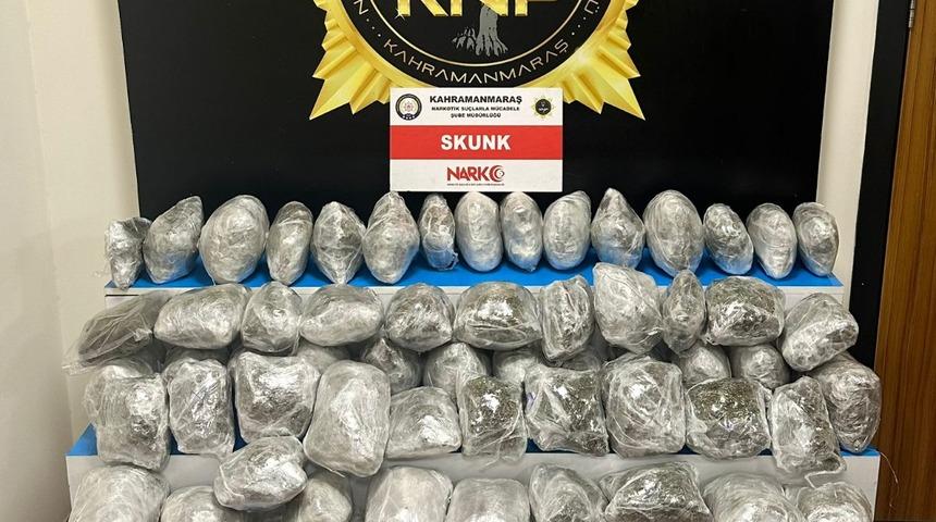 Kahramanmaraş'ta 50 kilogram uyuşturucu ele geçirildi