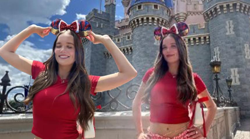 Çocuk tema parkındaki kıyafeti uygunsuz bulundu!   'Burada çocuklar var' denilerek tepki yağdı.. Sosyal medyadan tepki çekti