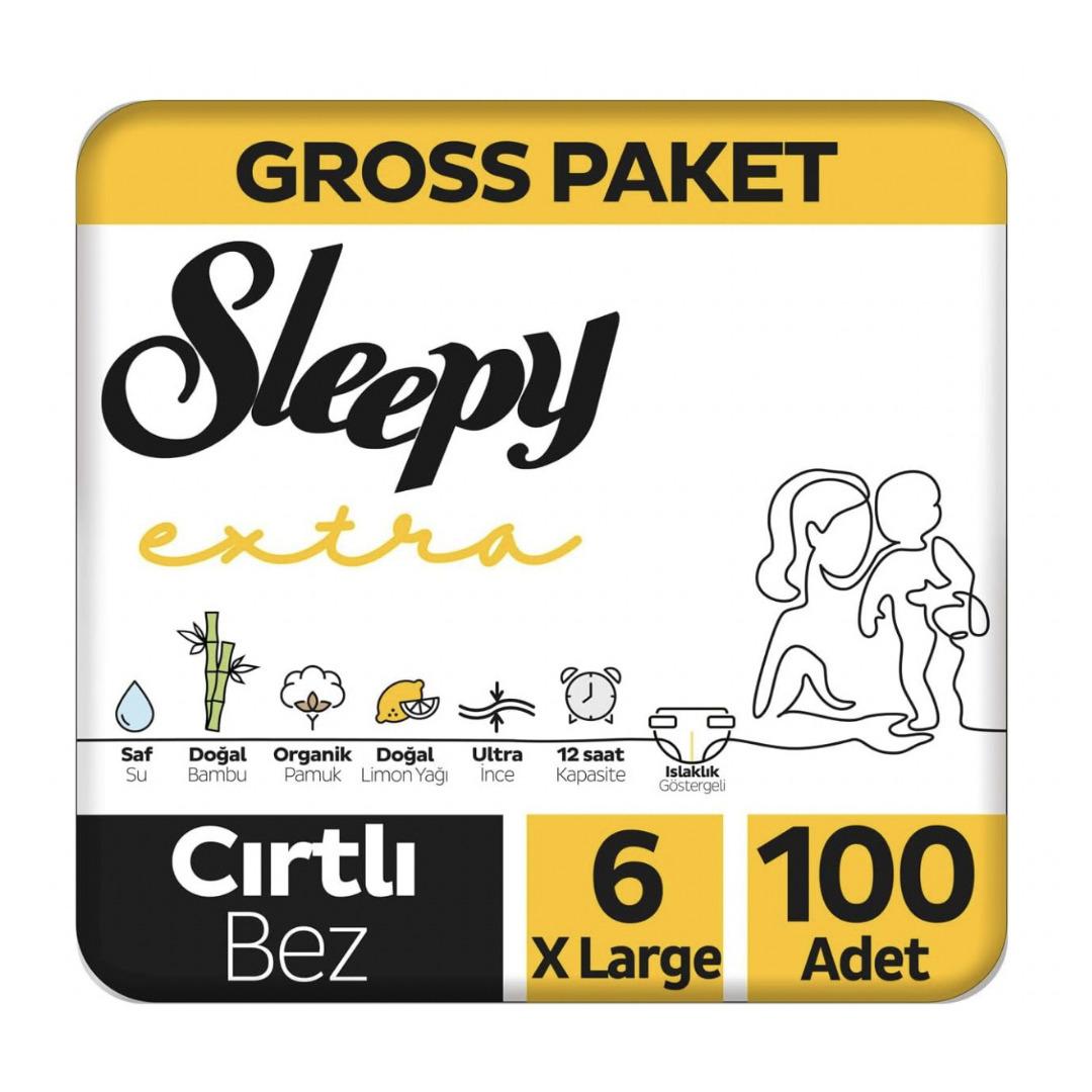 Sleepy Extra Günlük Aktivite Gross Paket Bebek Bezi 6 Numara Xlarge 100 Adet (1)