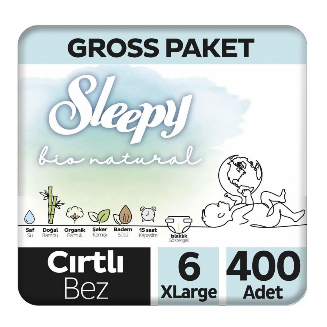 Sleepy Bio Natural Gross Paket Bebek Bezi 6 Numara Xlarge 400 Adet