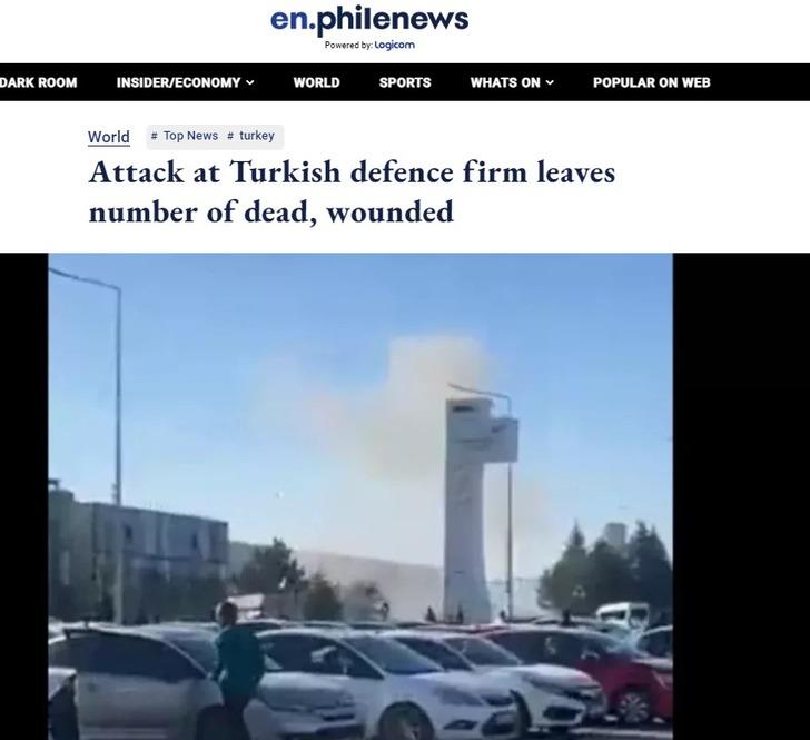 TUSAŞ terör saldırısı dünya basınında! Terör saldırısının yerine dikkat çektiler G3