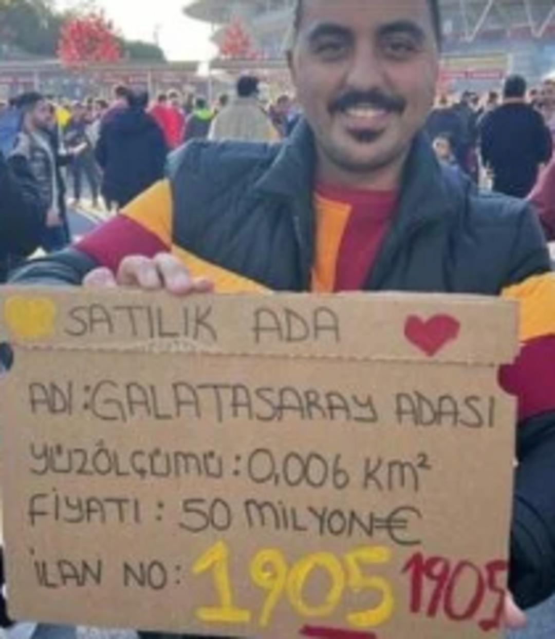 Galatasaray taraftarının Osimhen aşkı günden güne büyüyor! Bir taraftar Galatasaray Adası'nı satışa çıkardı... 1200xauto