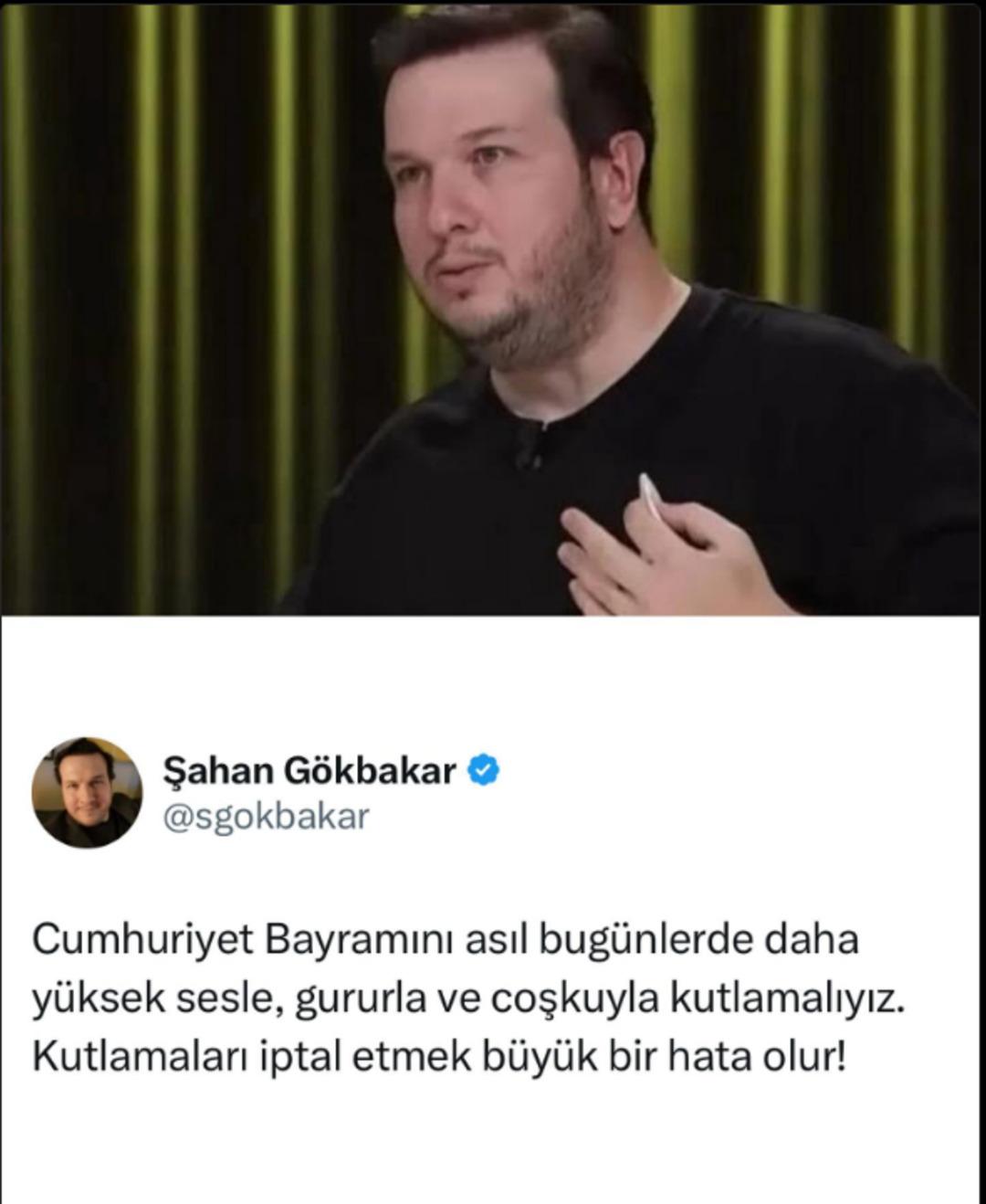 29 Ekim kutlamaları iptal mi? Şahan Gökbakar'dan 29 Ekim çıkışı! "Kutlamaları iptal etmek..." 1200xauto