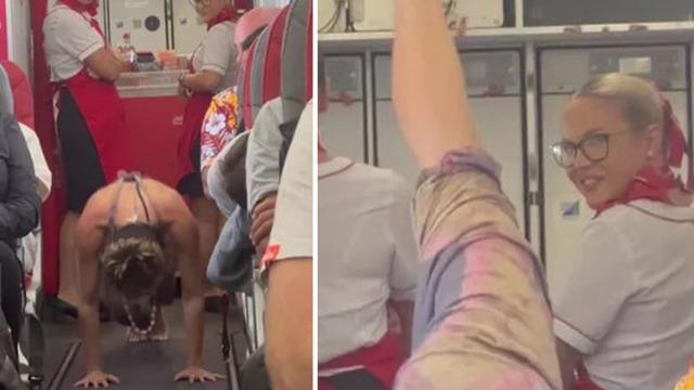 Hareketlerine kimse anlam veremedi! Uçakta bir anda ayağa kalkıp yoga yapmaya başladı... Kendini beğenmiş insanlarla dalga geçtim