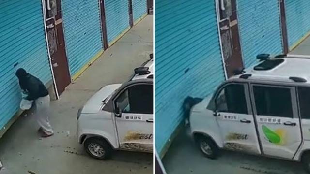 Garaj kapısını açmak için aracından indi! Küçük çocuk direksiyon başına geçince kabus dolu anlar yaşandı... Mucize eseri hayatta kaldı