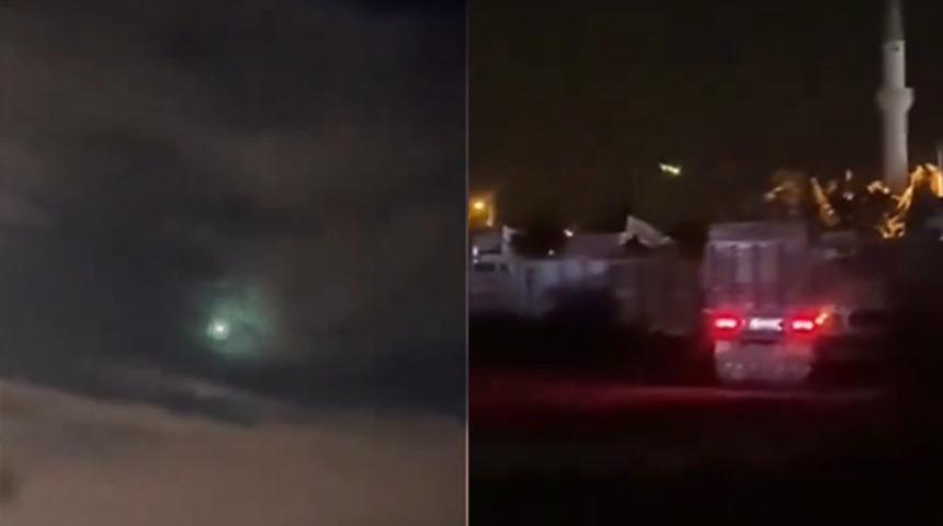 Korkutan görüntülerin adresi Adana! Dev meteor böyle görüntülendi
