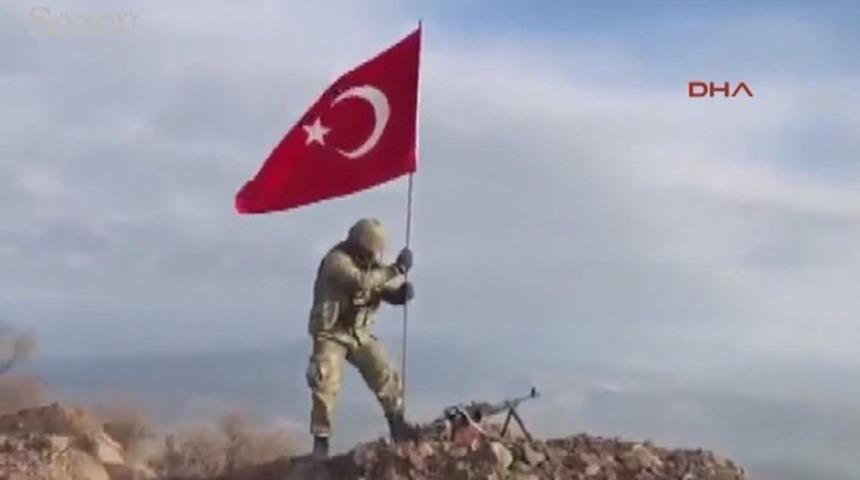 Afrin'de son durum! Darmık Dağı'na Türk bayrağı dikildi