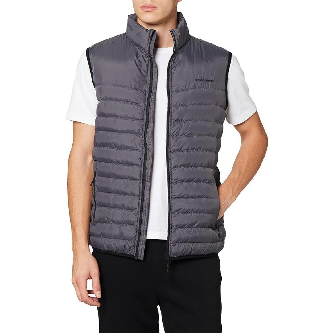 Skechers M Essential Vest S202174- Erkek Yelek Gri