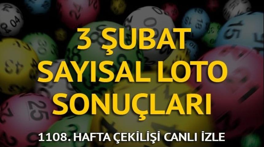 Sayısal Loto sonuçları 3 Şubat: 1.8 milyon TL'lik devir!