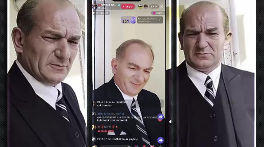 Atatürk'e benzerliğiyle para kazanan Serdar Görel 29 Ekim'i de boş geçmedi! İstismara tepkiler gecikmedi